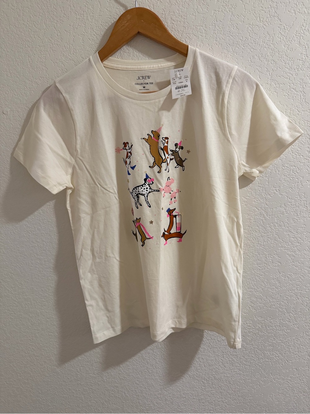 J. Crew Party Dogs Print Size M 💯% Cotton - Picture 3 of 10